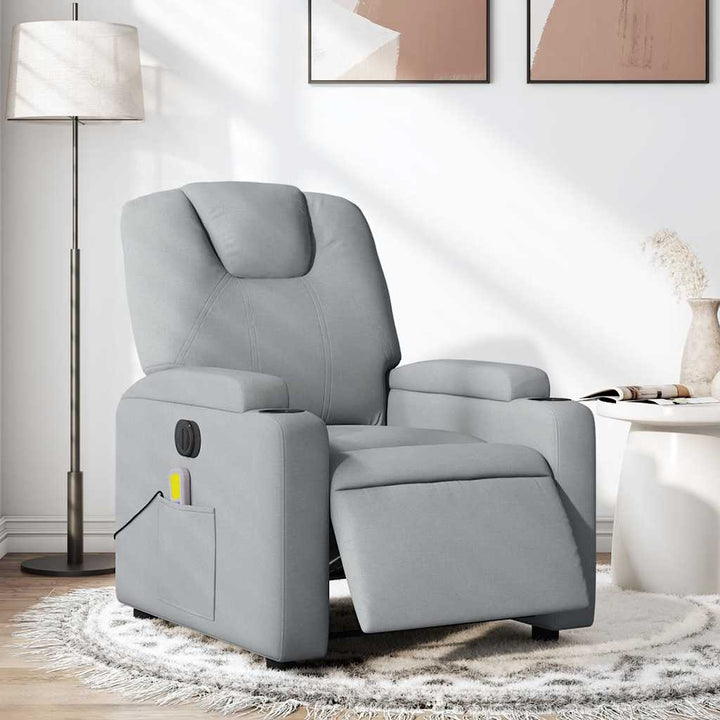 Vixl Fotoliu Electric De Masaj Rabatabil, Roșu Vin, Textil