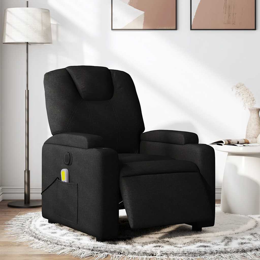 Vixl Fotoliu Electric De Masaj Rabatabil, Roșu Vin, Textil