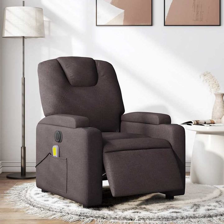 Vixl Fotoliu Electric De Masaj Rabatabil, Roșu Vin, Textil