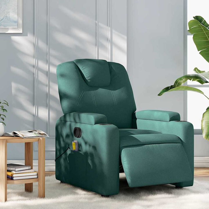 Vixl Fotoliu Electric De Masaj Rabatabil, Roșu Vin, Textil
