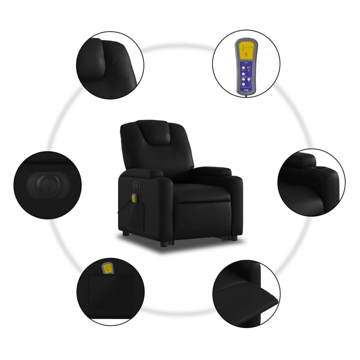 Vixl Fotoliu Electric Masaj Rabatabil Cu Ridicare,