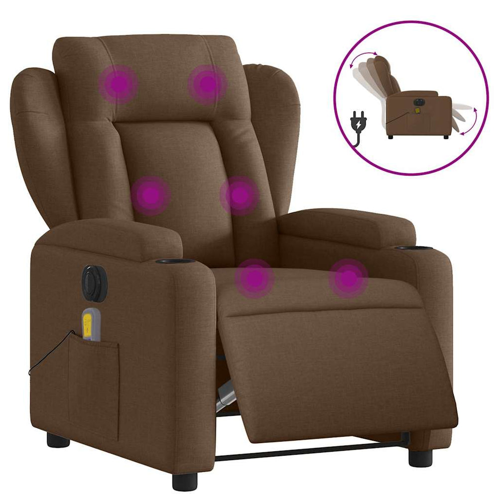 Vixl Fotoliu Electric De Masaj Rabatabil, , Textil
