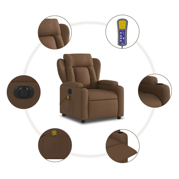 Vixl Fotoliu Electric De Masaj Rabatabil, , Textil