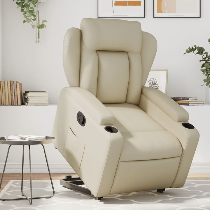 Vixl Fotoliu Masaj Rabatabil Electric Cu Ridicare, , Piele Eco