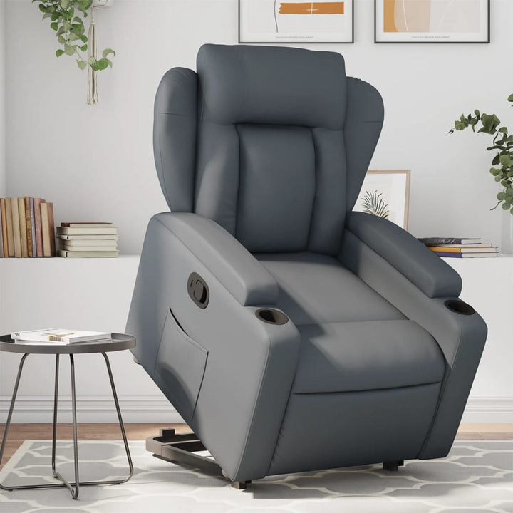 Vixl Fotoliu Masaj Rabatabil Electric Cu Ridicare, , Piele Eco