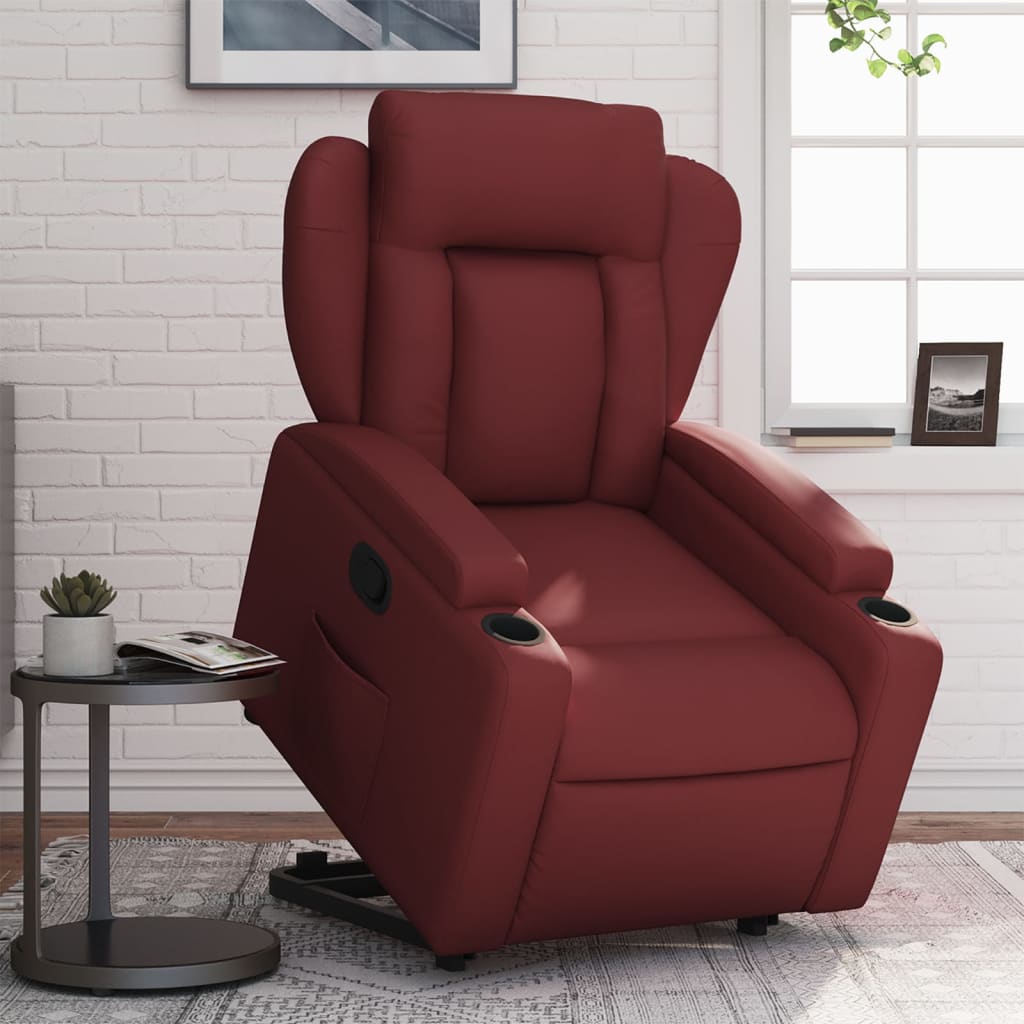 Vixl Fotoliu Masaj Rabatabil Electric Cu Ridicare, , Piele Eco