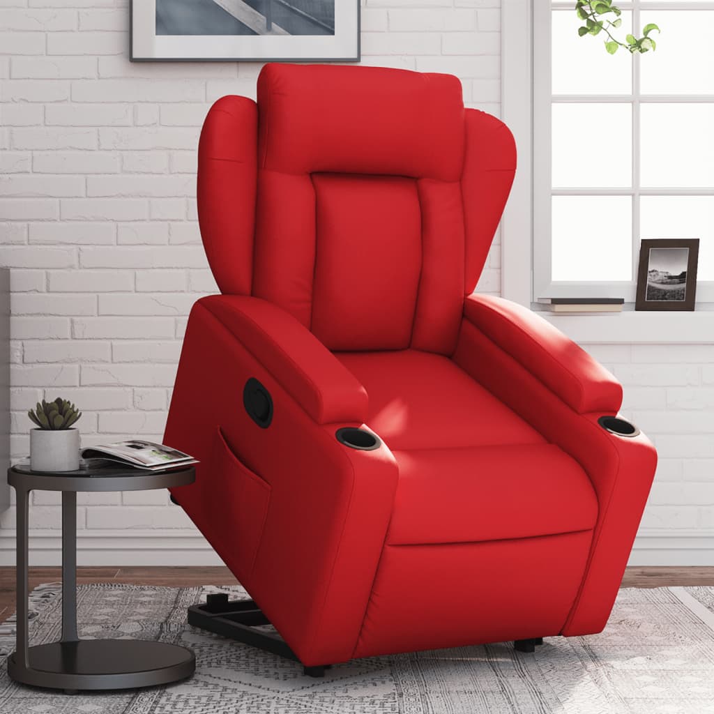 Vixl Fotoliu Masaj Rabatabil Electric Cu Ridicare, , Piele Eco