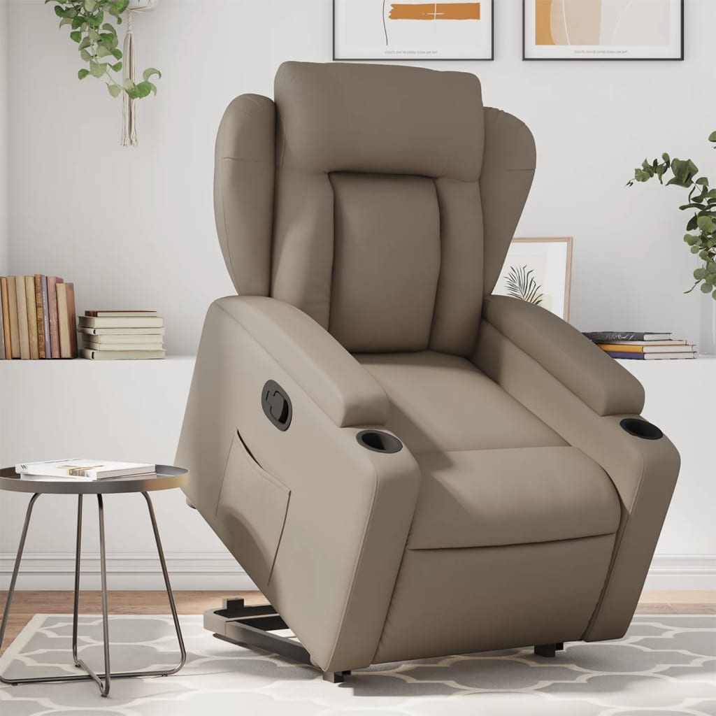 Vixl Fotoliu Masaj Rabatabil Electric Cu Ridicare, , Piele Eco