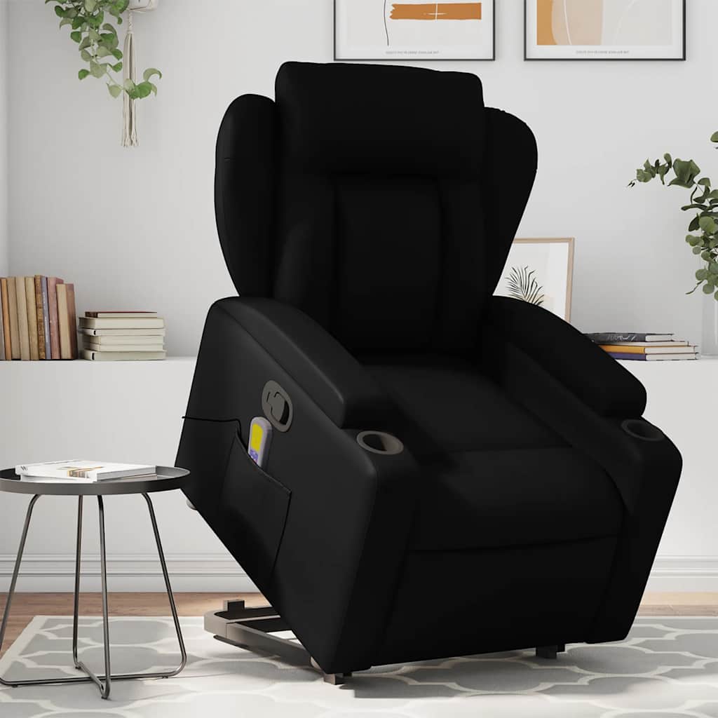 Vixl Fotoliu Masaj Rabatabil Electric Cu Ridicare, , Piele Eco