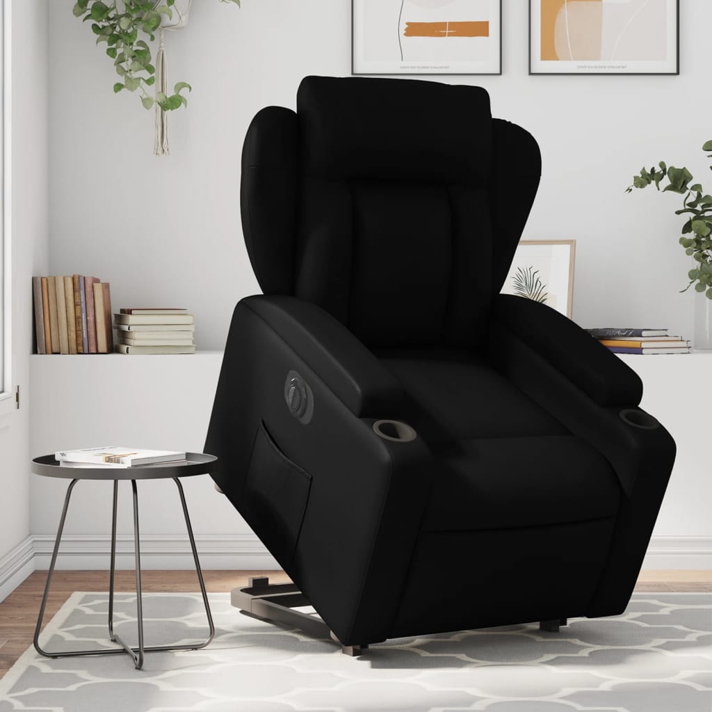 Vixl Fotoliu Masaj Rabatabil Electric Cu Ridicare, , Piele Eco