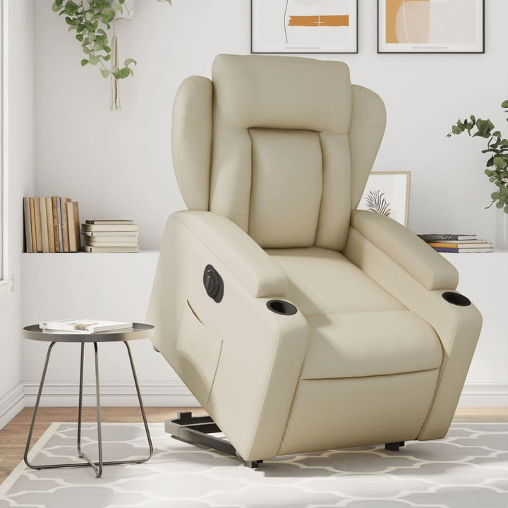 Vixl Fotoliu Masaj Rabatabil Electric Cu Ridicare, , Piele Eco