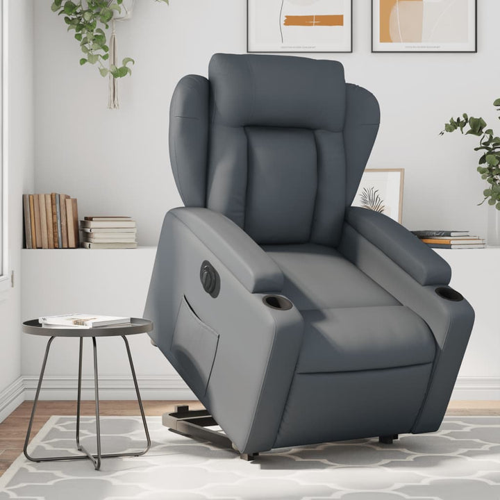 Vixl Fotoliu Masaj Rabatabil Electric Cu Ridicare, , Piele Eco