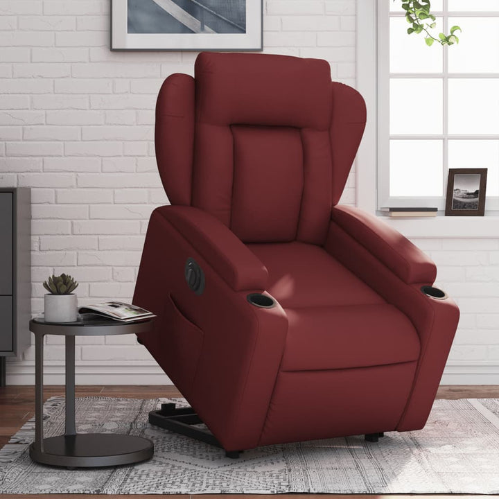 Vixl Fotoliu Masaj Rabatabil Electric Cu Ridicare, , Piele Eco