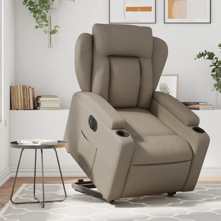 Vixl Fotoliu Masaj Rabatabil Electric Cu Ridicare, , Piele Eco
