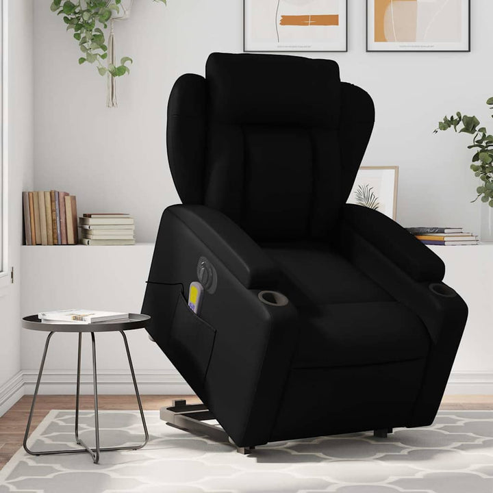Vixl Fotoliu Masaj Rabatabil Electric Cu Ridicare, , Piele Eco