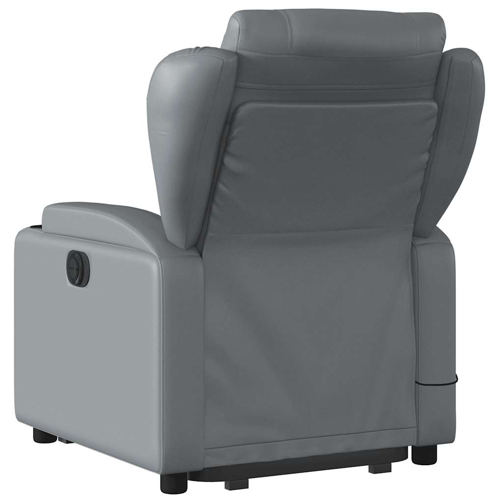 Vixl Fotoliu Masaj Rabatabil Electric Cu Ridicare, , Piele Eco