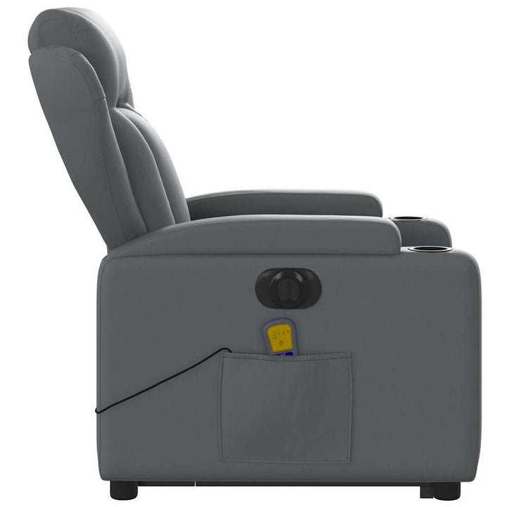 Vixl Fotoliu Masaj Rabatabil Electric Cu Ridicare, , Piele Eco
