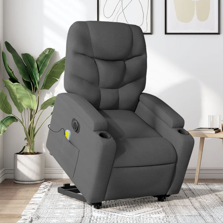 Vixl Fotoliu Rabatabil De Masaj, Cu Ridicare, , Material Textil