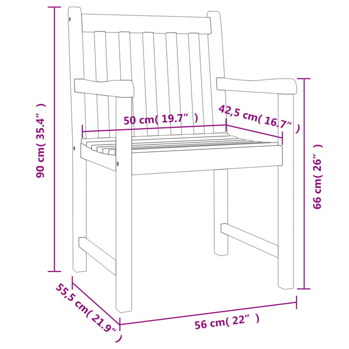 Set Mobilier De Grădină, 5 Piese, Lemn Masiv De Acacia