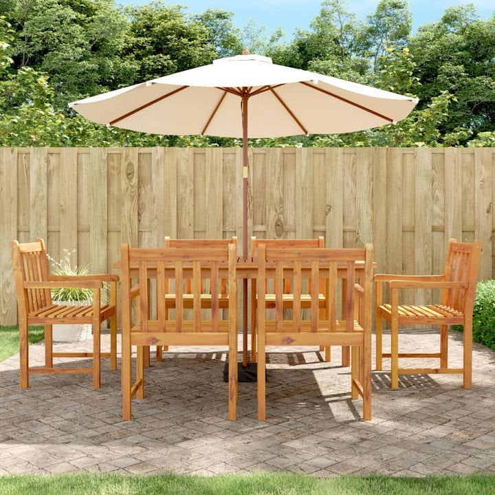 Set Mobilier De Grădină, 5 Piese, Lemn Masiv De Acacia