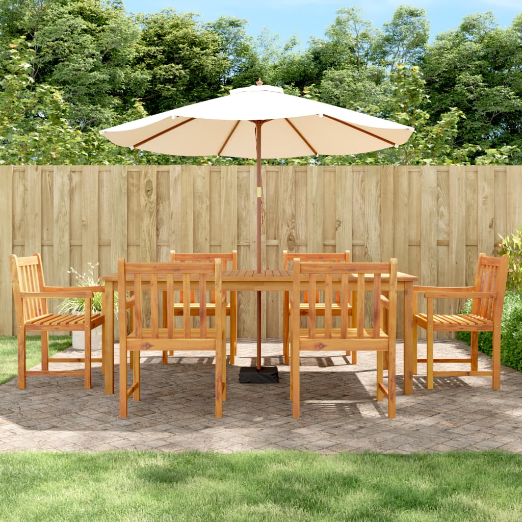 Set Mobilier De Grădină, 5 Piese, Lemn Masiv De Acacia