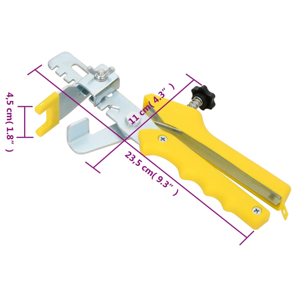 Sistem De Nivelare A Plăcilor, 500 Pene, 2500 Cleme, 1,5 Mm