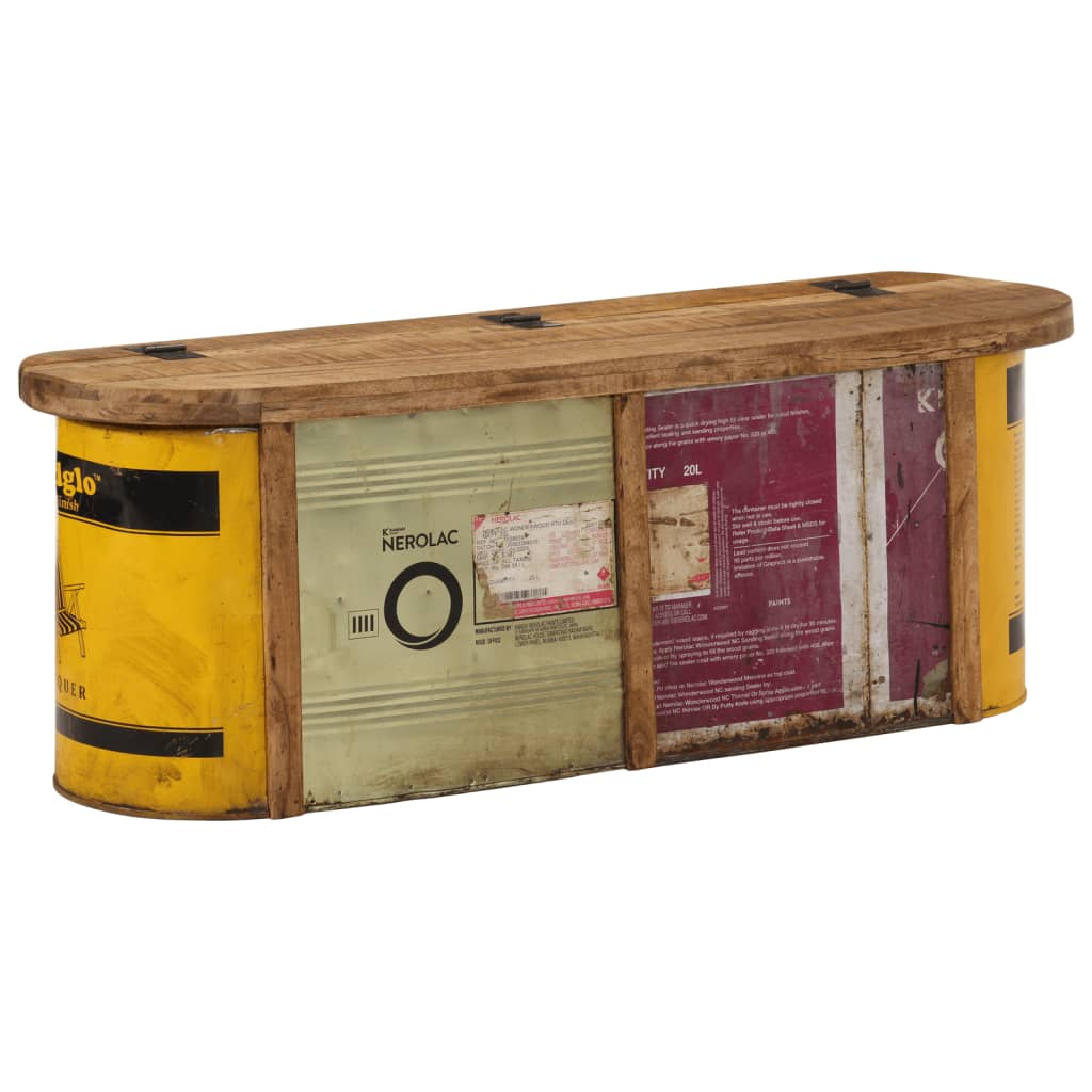 Bancă De Depozitare/Servantă, 120X30X40 Cm, Lemn Masiv Reciclat
