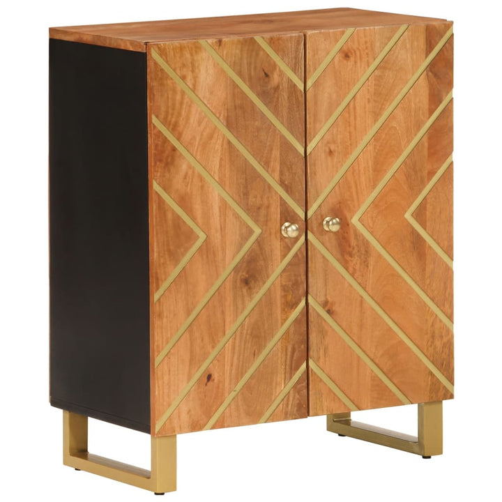 Dulapuri Lateral, 3 Buc., Maro/Negru, 60X33,5X75 Cm, Lemn Mango