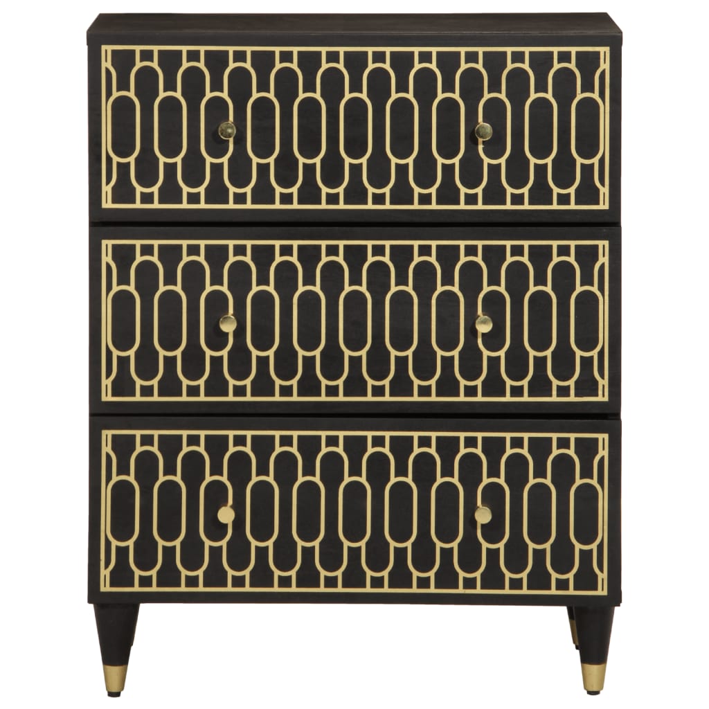 Dulapuri Laterale, 2 Buc., 60X33X75 Cm, Lemn Masiv De Mango