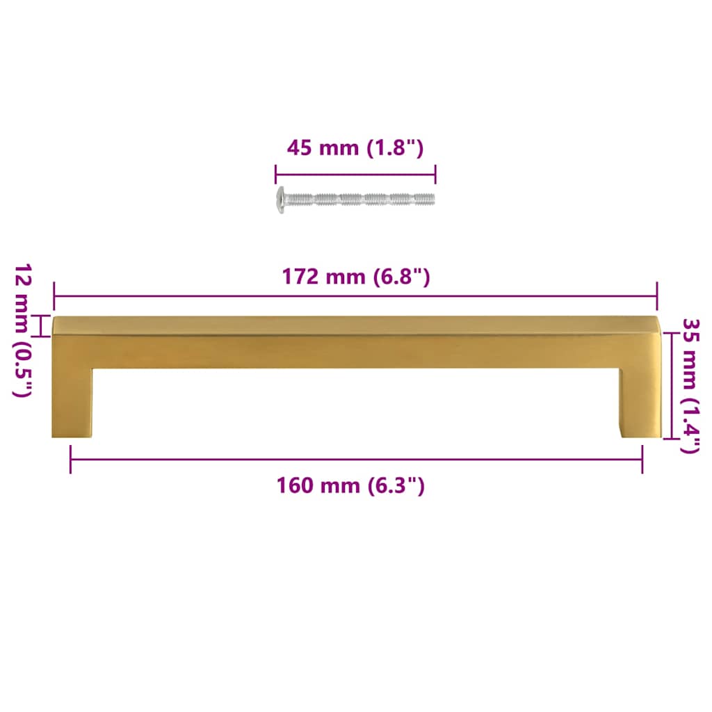 Mânere De Dulap, 10 Buc., , , Oțel Inoxidabil
