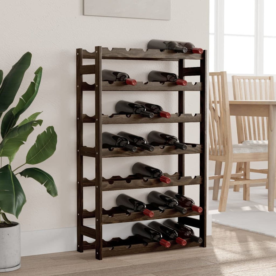 Suport Sticle De Vin, 42 Sticle, , Lemn Masiv De Pin