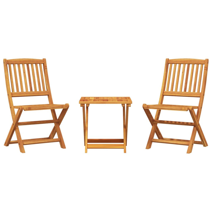 Set Mobilier Grădină Pliabil, 3 Piese, Lemn Masiv Acacia