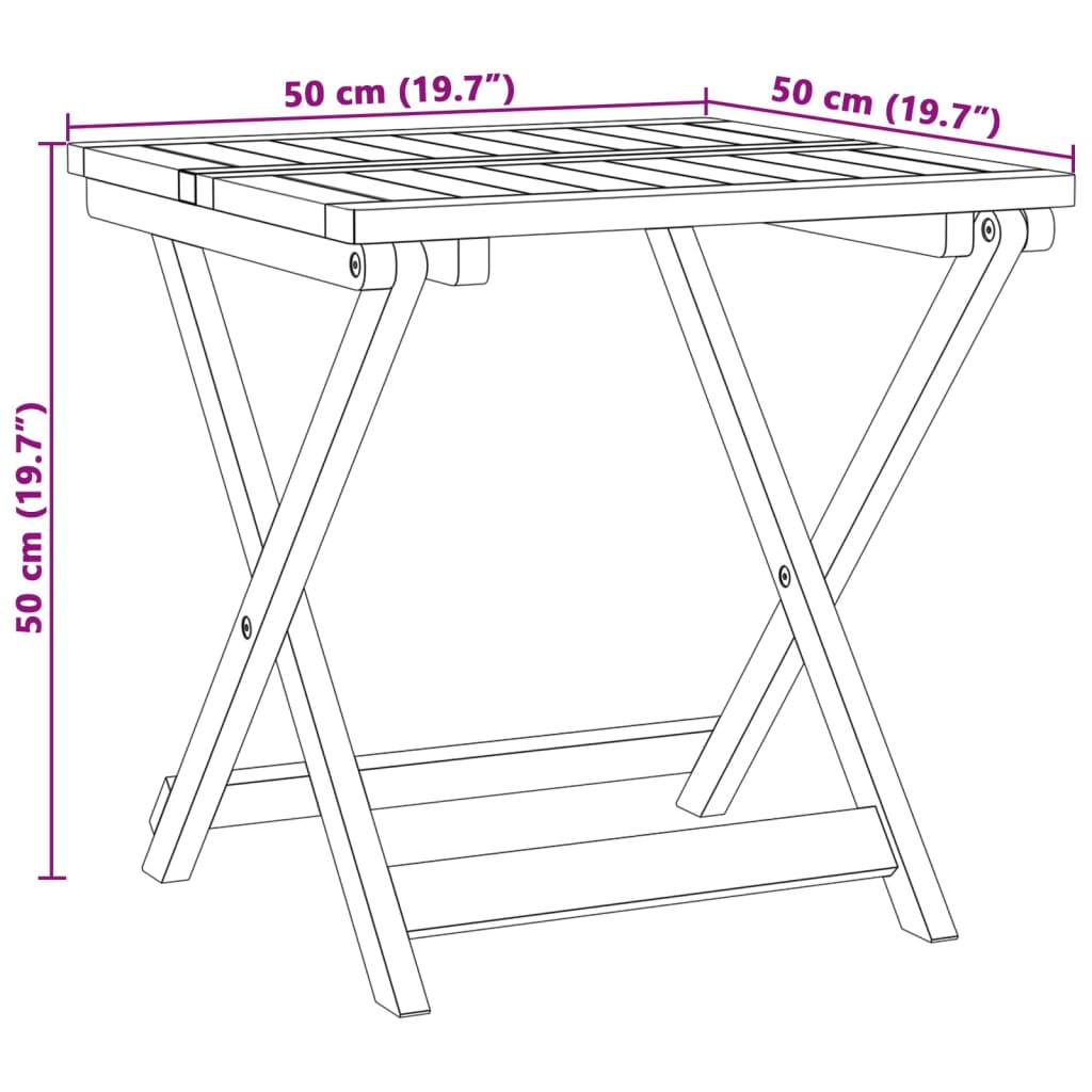 Set Mobilier Grădină Pliabil, 3 Piese, Lemn Masiv Acacia