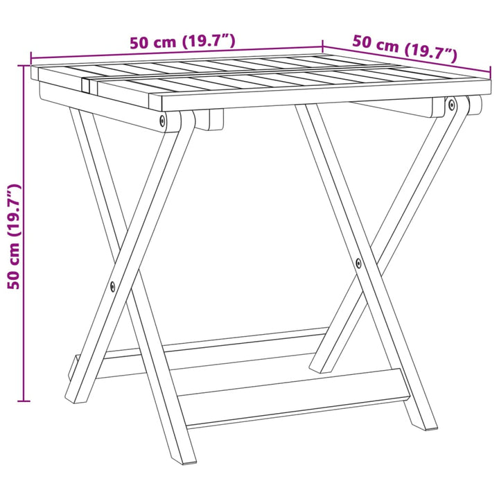 Set Mobilier Grădină Pliabil, 3 Piese, Lemn Masiv Acacia