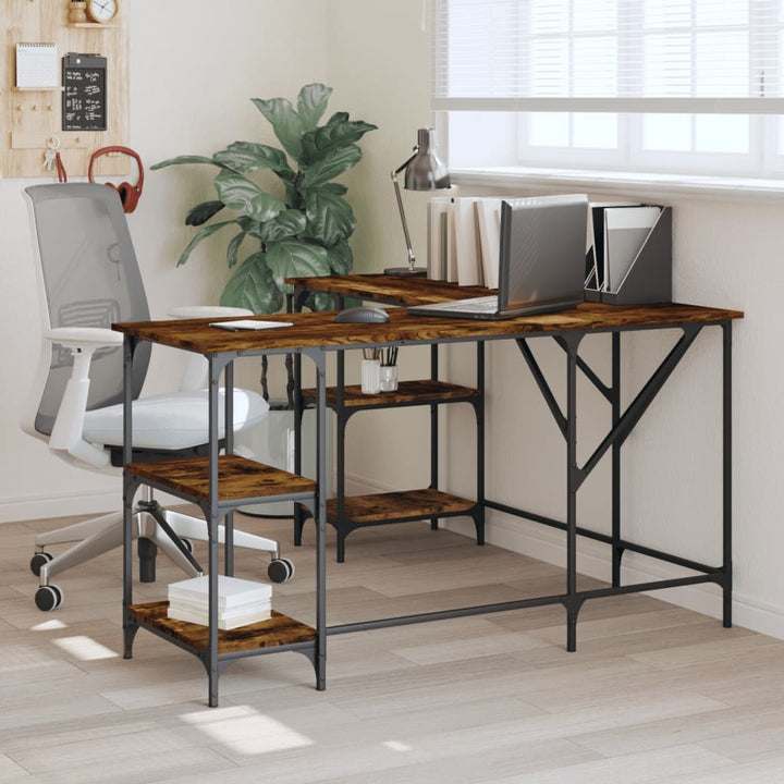Birou, Gri Sonoma, 139X139X75 Cm, Lemn Prelucrat