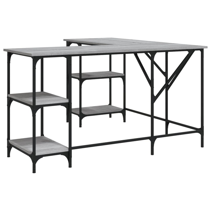 Birou, Gri Sonoma, 139X139X75 Cm, Lemn Prelucrat