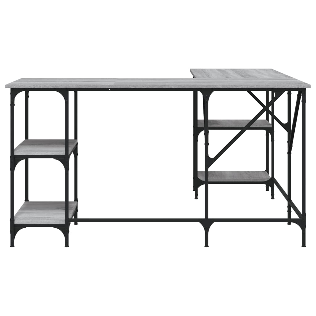 Birou, Gri Sonoma, 139X139X75 Cm, Lemn Prelucrat