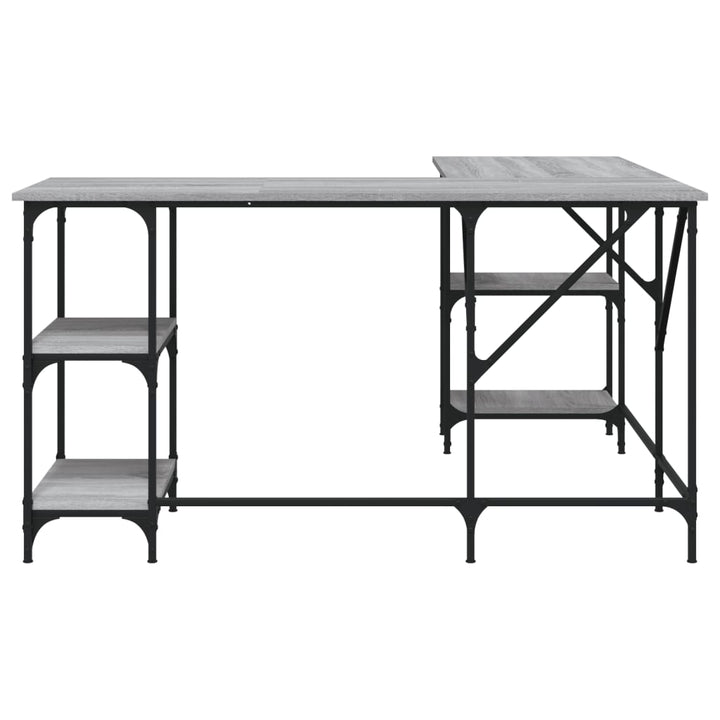 Birou, Gri Sonoma, 139X139X75 Cm, Lemn Prelucrat