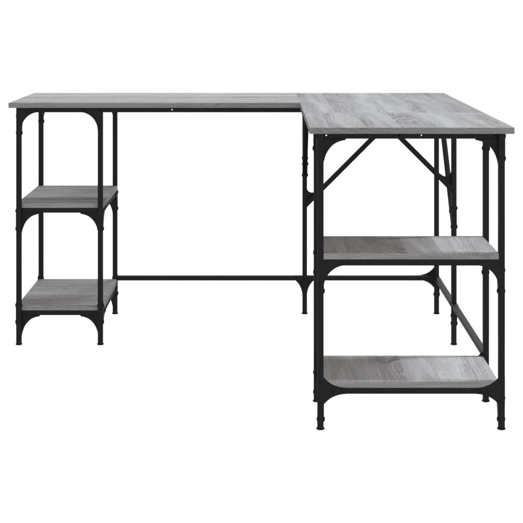 Birou, Gri Sonoma, 139X139X75 Cm, Lemn Prelucrat