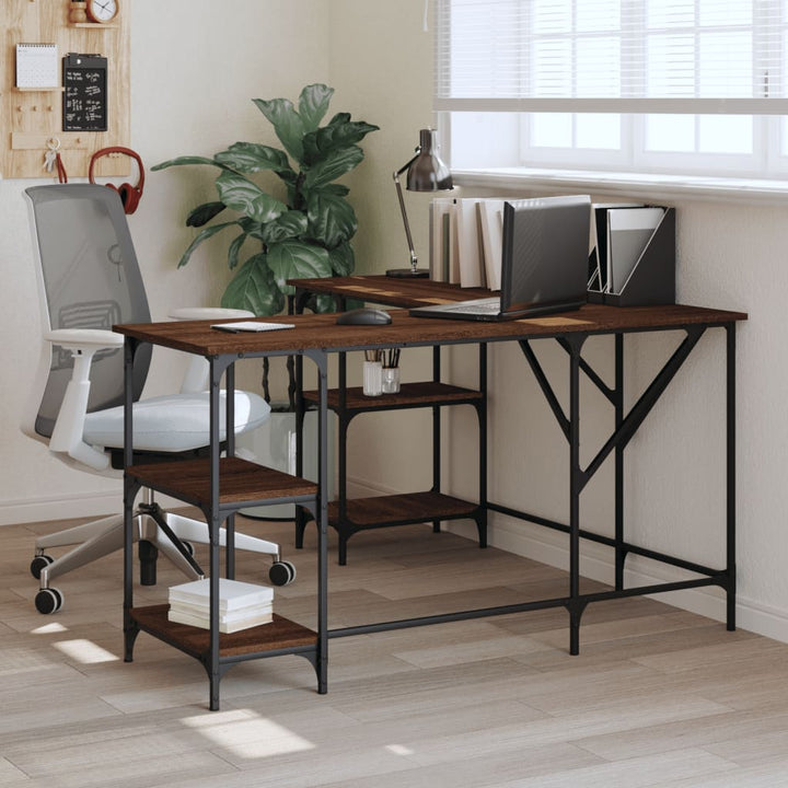 Birou, Gri Sonoma, 139X139X75 Cm, Lemn Prelucrat