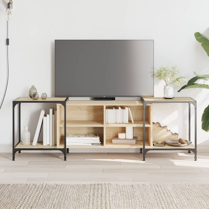 Comodă Tv, Stejar Fumuriu, 150X37X50 Cm, Lemn Compozit