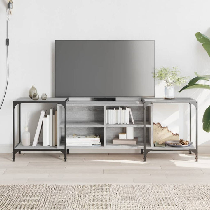 Comodă Tv, Stejar Fumuriu, 150X37X50 Cm, Lemn Compozit