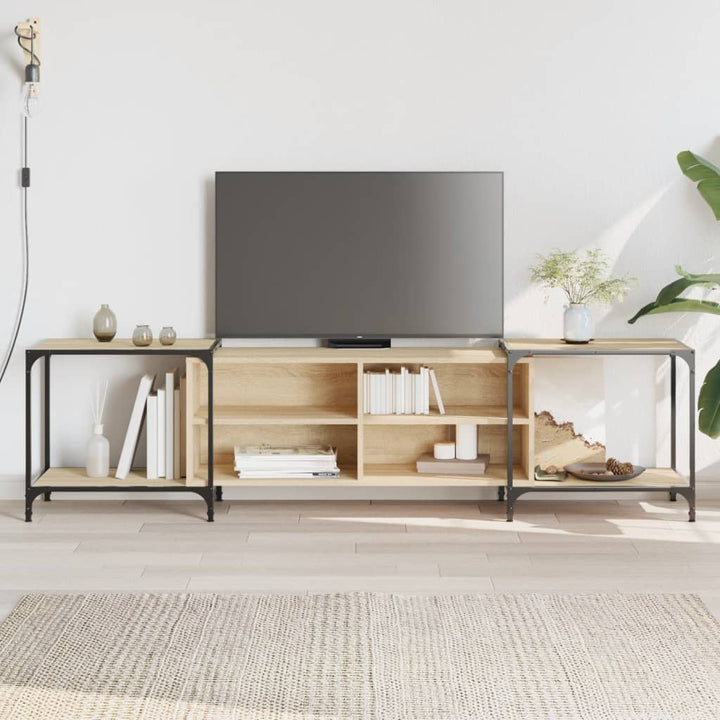 Comodă Tv, Stejar Fumuriu, 150X37X50 Cm, Lemn Compozit