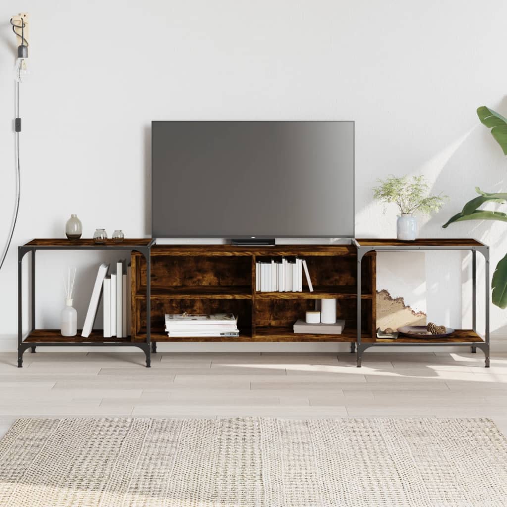 Comodă Tv, Stejar Fumuriu, 150X37X50 Cm, Lemn Compozit
