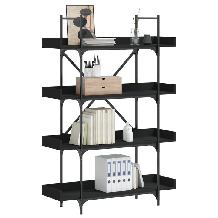 Bibliotecă 3 Niveluri Stejar Maro 100X33X108,5Cm Lemn Prelucrat