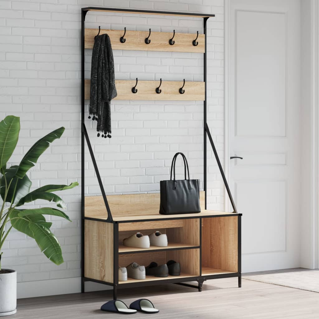 Suport De Haine Cu Raft Pantofi, , 100X41X184 Cm