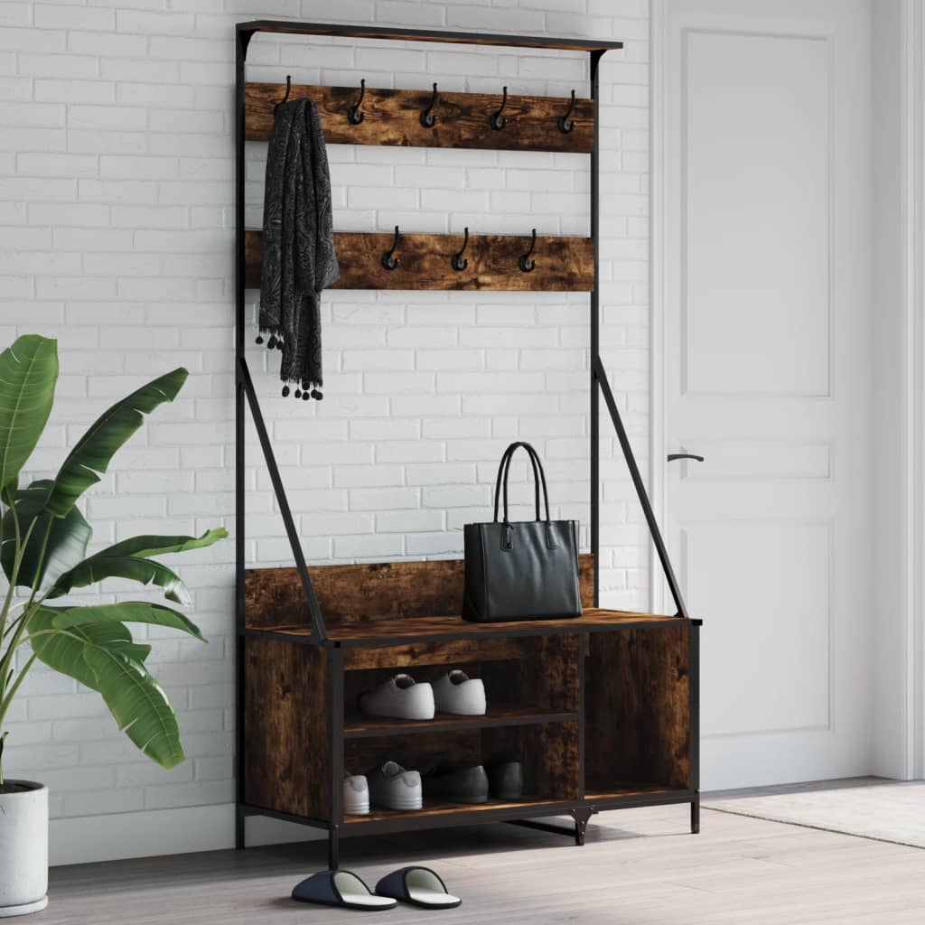 Suport De Haine Cu Raft Pantofi, , 100X41X184 Cm