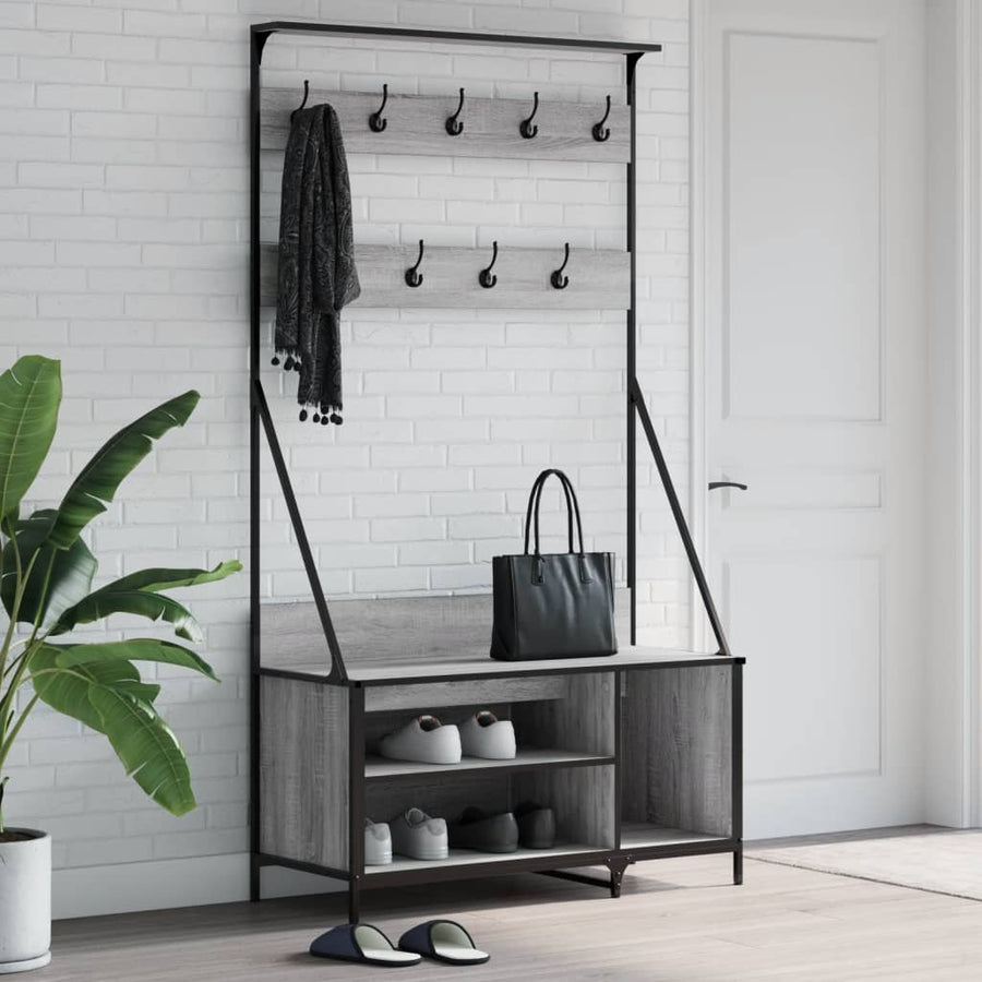 Suport De Haine Cu Raft Pantofi, , 100X41X184 Cm