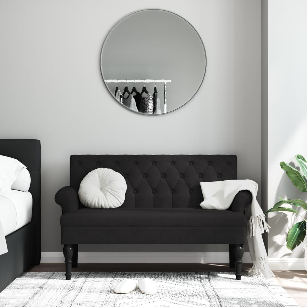 Bancă Cu Spătar, , 120X62X75,5 Cm, Textil