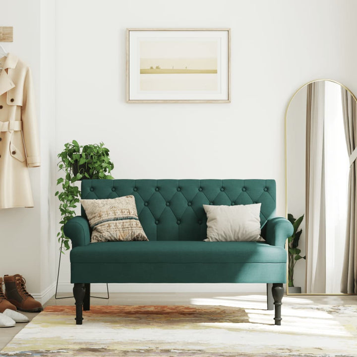Bancă Cu Spătar, , 120X62X75,5 Cm, Textil